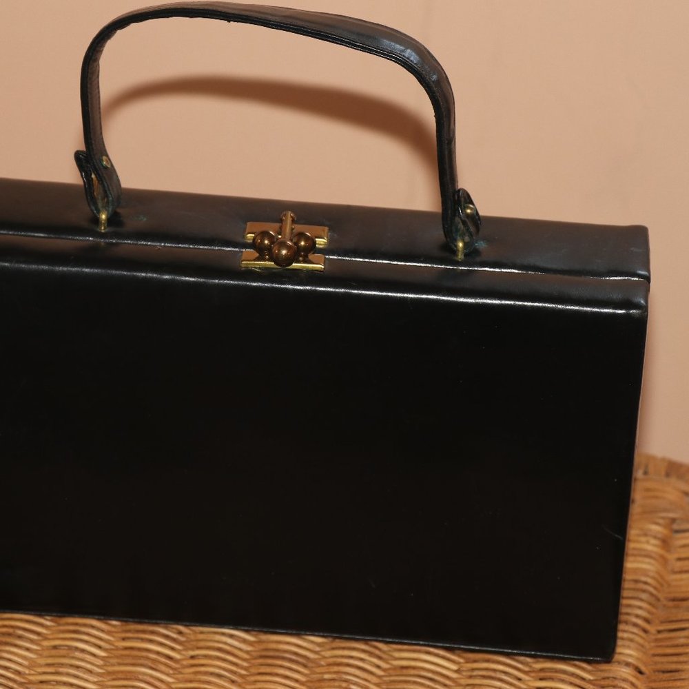 Vintage LEATHER Structured Box Bag